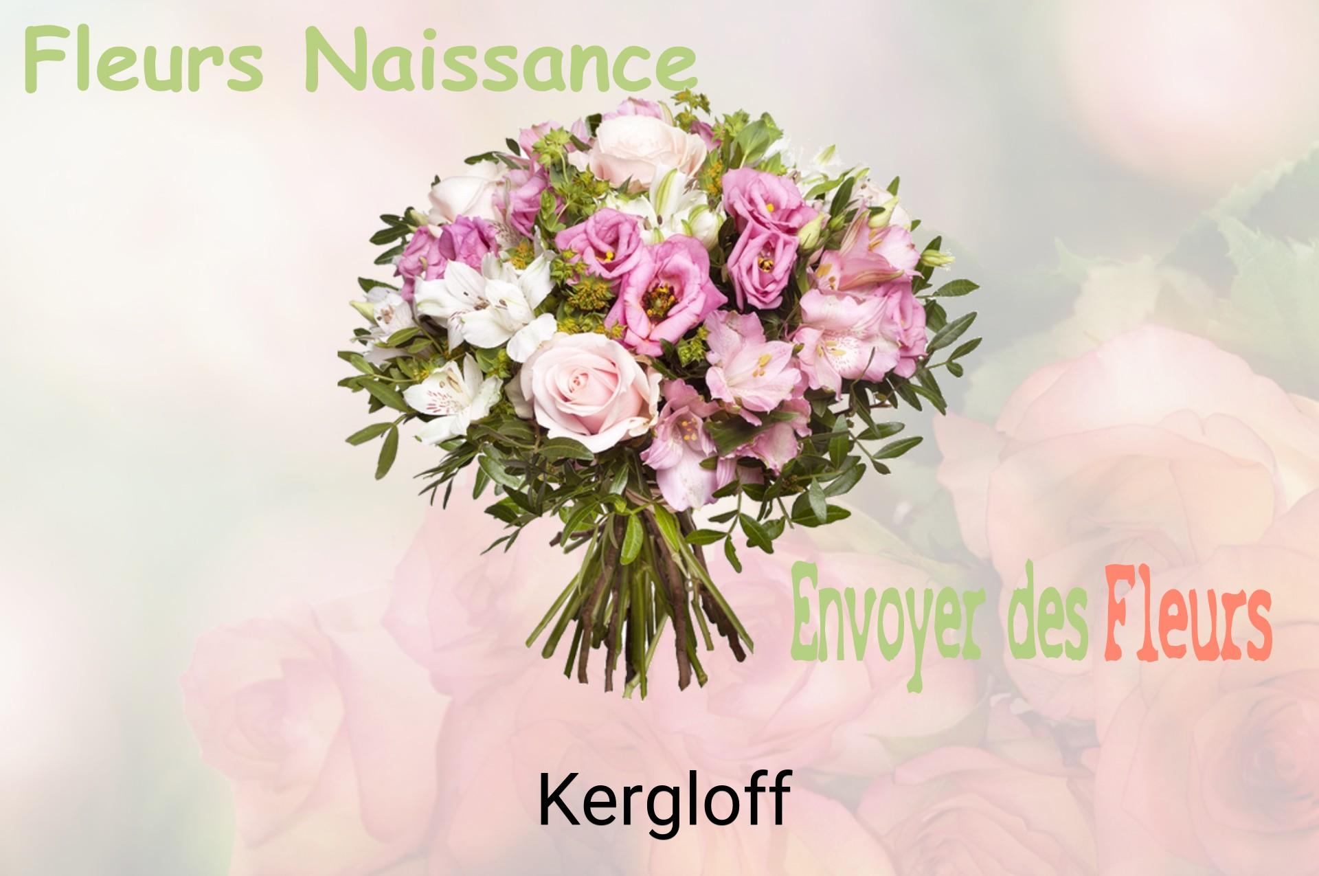 Bouquet de fleurs de naissance livré à Kergloff